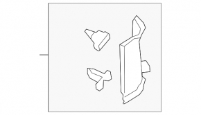 Rear pillar trim front right Ford Escape MK3 13-19 gray, scratch
