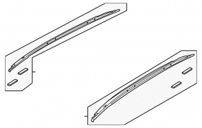 Roof rails 2pcs Ford Escape MK3 13-13 black