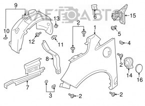 Front Left Wing Bracket Ford C-max MK2 13-17 Energy