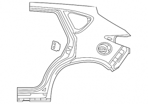 Quarter wing rear left Mazda CX-5 13-16