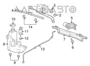 Chevrolet Camaro 16-23 Windscreen Washer Motor