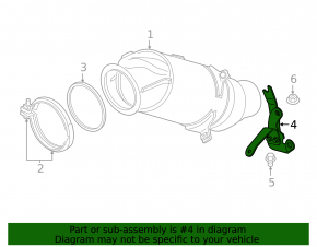 Catalytic converter bracket BMW X5 F15 14-18 N55