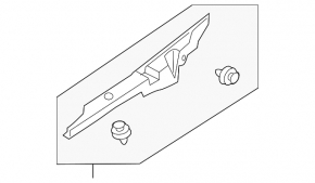 Right hood-fender seal for Chevrolet Volt 11-15