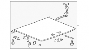 Chevrolet Volt 11-15 black trunk floor, type 1, missing plug
