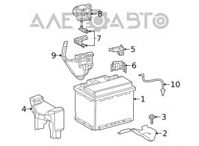 Lexus ES300h negative battery terminal 19-26