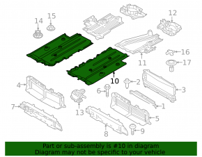 Front left underbody protection Volvo XC40 19-21