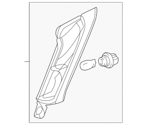 Upper left lamp Honda CRV 15-16