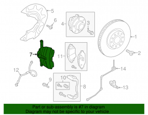 Front right caliper assembly VW Atlas 18-24