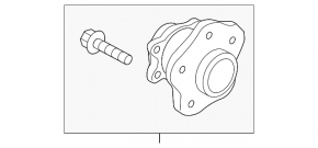 Rear left hub Nissan Leaf 18-24