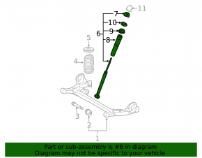 Rear right shock absorber Toyota Sienna 2010