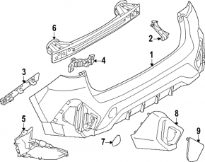 Subaru Crosstrek 24-26 Rear Bumper Outer Right Mount