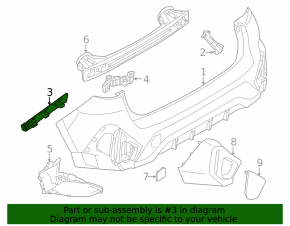 Subaru Crosstrek 24-26 Rear Bumper Outer Right Mount