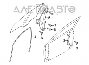 Subaru Outback 10-14 Front Left Door Glass Guide