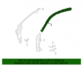 Front roof pillar left Honda Accord 13-17