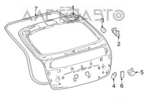 Left tailgate bumper Toyota Prius 50 16-22 body