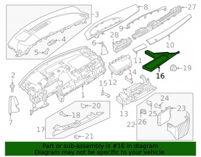 Nissan Ariya 23-25 passenger footwell lower dashboard trim