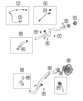 Jeep Cherokee KL 14-18 Fuel Filler Neck