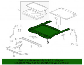 Hatch mechanism frame Honda Accord 13-17
