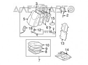 Lexus RX300 98-00 driver's seat without airbag