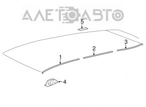 Right roof lining kit for Toyota Highlander 14-19