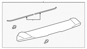 Toyota Prius V 12-17 Trunk Door Spoiler