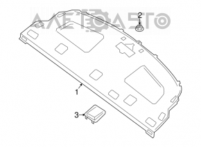 Rear shelf Nissan Sentra 13-19 black
