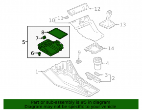 Audi Q3 F3 19-25 center console pocket without mat