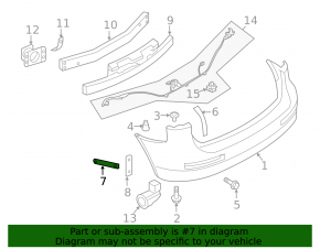 Rear bumper mount right Infiniti QX50 14-15