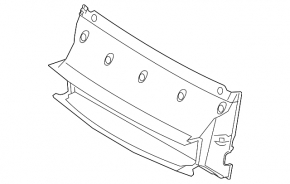 Lower radiator deflector Porsche Panamera 14-16 4.8 without radar