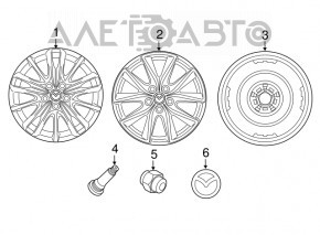 Wheel disk R17 Mazda CX-5 17- light curb