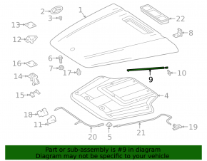 Left hood shock absorber G-class W463 G550 19-24