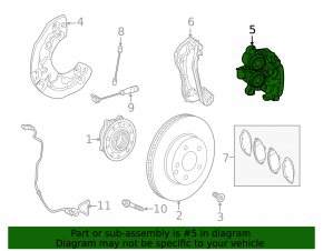 Front left caliper assembly for Mercedes W167 GLE 350 20-23 for 330mm disc