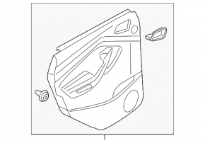 Door trim panel, rear right, Ford Escape MK3 13-19 pre-rest, beige