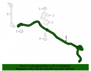 Front stabilizer bar for Ford Transit Connect MK2 13-23