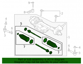 Steering rod right Ford Mustang mk6 15- R17 CTR