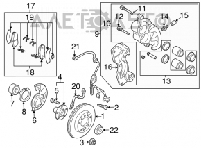 Front left brake disc Mazda CX-7 06-12
