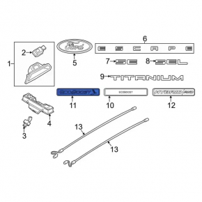 Emblem inscription Ecoboost AWD tailgate Ford Escape MK4 20-