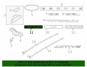 Emblem inscription Ecoboost AWD tailgate Ford Escape MK4 20-