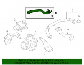 Cooling pipe from pump outlet BMW 5 F10 11-16 3.0T OSSCA