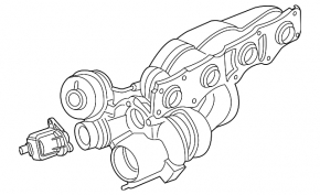 Turbocharger assembly with manifold BMW 3 F30 12-14 N20
