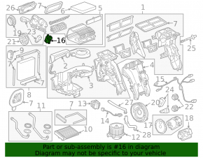 Actuator motor heater drive ventilation Chevrolet Malibu 13-16