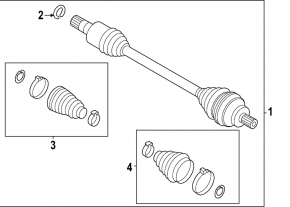 Drive axle rear left Volkswagen ID.4 21-23