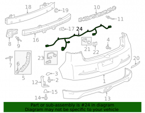 Chevrolet Volt 11-15 rear bumper wiring for parking sensor and rear view camera, broken connectors