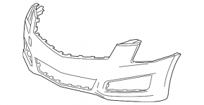Bare front bumper Cadillac ATS 13-14 prerest