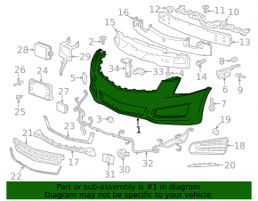 Bare front bumper Cadillac ATS 13-14 prerest
