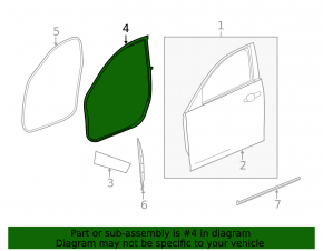 Cadillac ATS 13-Front Right Door Seal