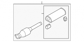 Exhaust line middle part with catalytic converter Kia Forte 19-24 2.0