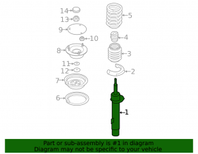 Front left shock absorber BMW X1 E84 13-15 2.0T N20, RWD