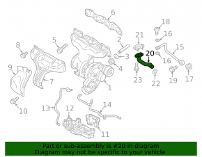 Volvo XC90 16-22 T6, T8 Turbo Oil Return Line