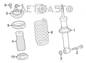 Rear left shock absorber assembly for BMW X3 G01 18-24, rusty